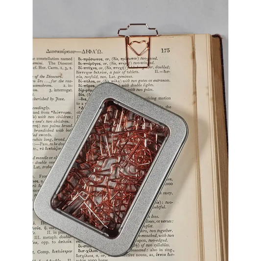 20 Coffee Cup paper clips in a tin. - paper clips