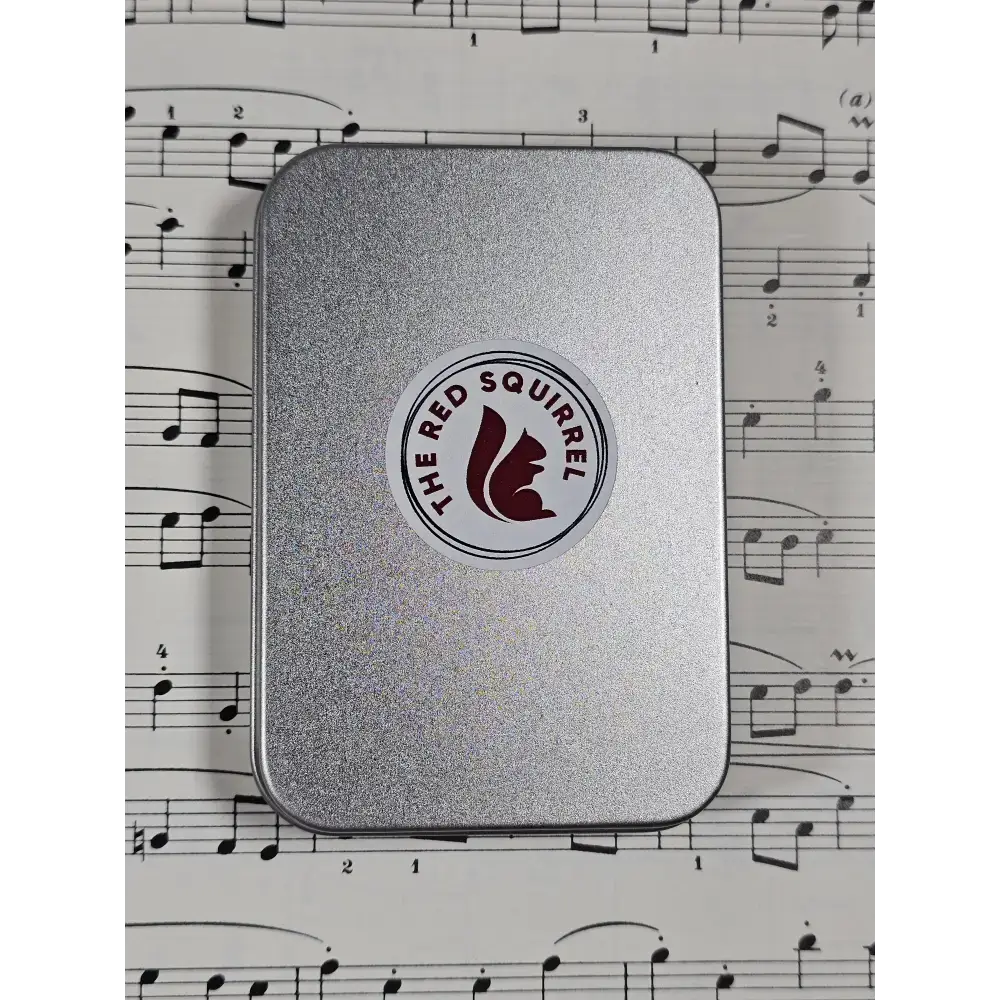 20 Treble Clef Musical note Paper clips in a tin. - paper clips