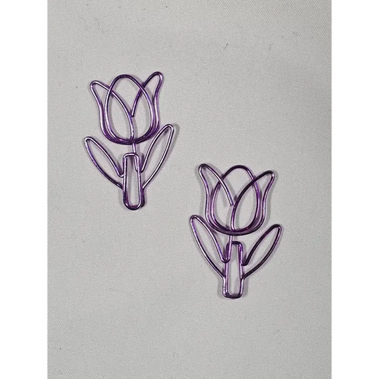 20 Tulip Paper clips in a tin - paper clips