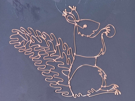 Hanging Wire Squirrel - The Red Squirrel