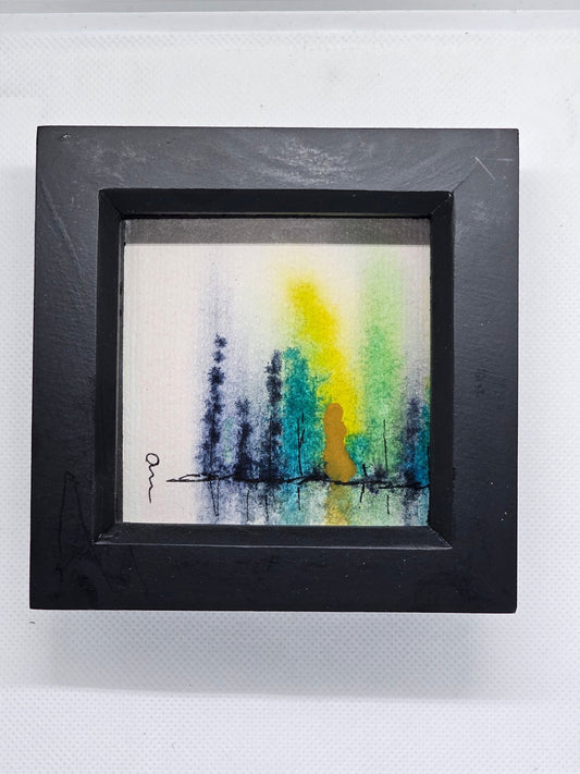 Original Watercolour painting in a box frame - The Red Squirrel