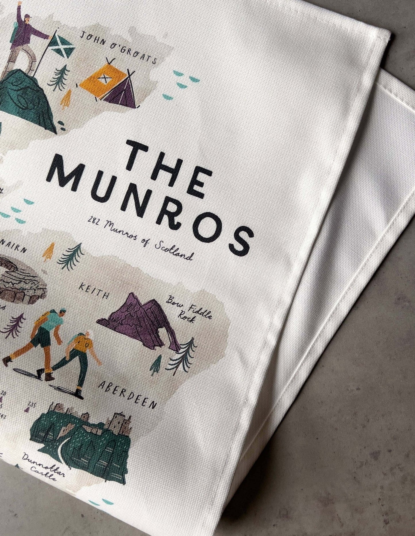 The Munros Tea Towel - The Red Squirrel