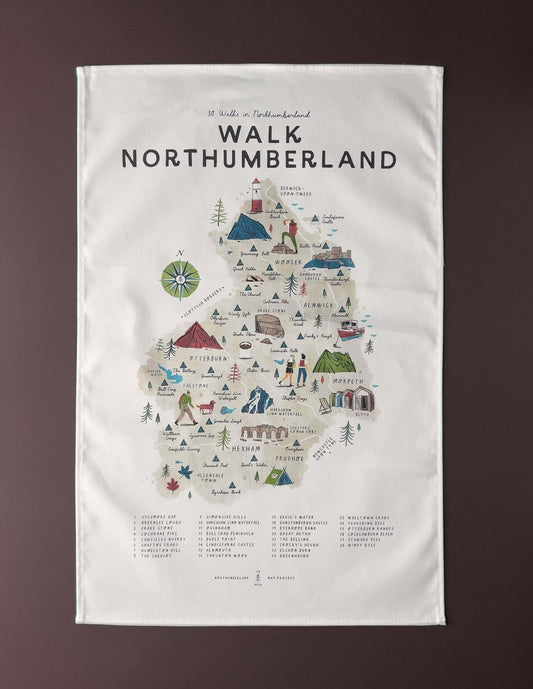 Walk Northumberland Tea Towel - The Red Squirrel