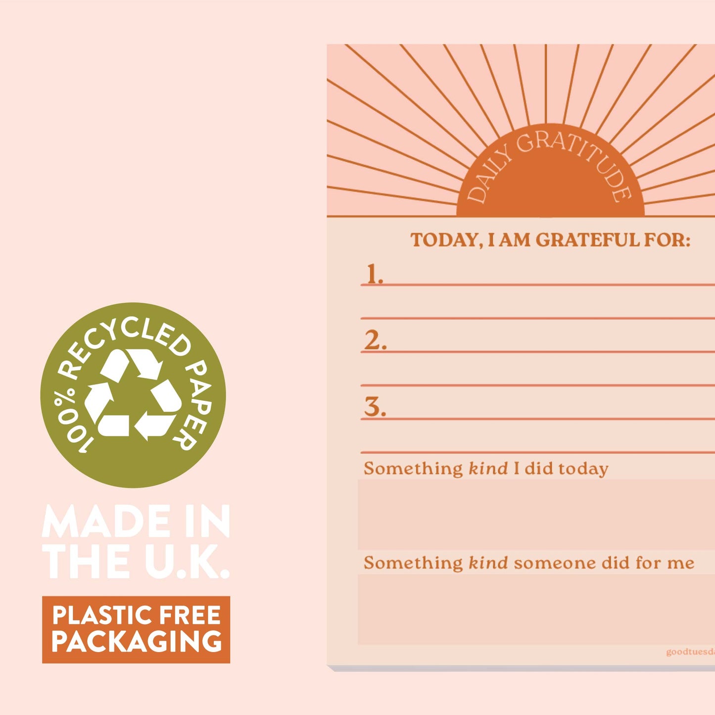 Daily Gratitude Pad | Sun Ray | A6 - The Red Squirrel