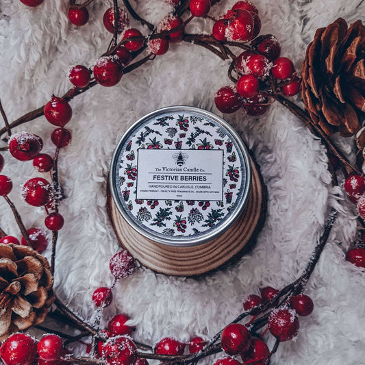 Festive Berries - Scented Candle - 100ml Tin - The Red Squirrel
