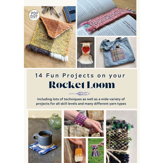 Creative projects using the Rocket Loom, showcasing techniques and designs suitable for all skill levels and yarn types.