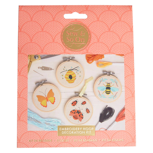 Sew & So On Embroidery Craft Kit - Bees & Bugs - The Red Squirrel