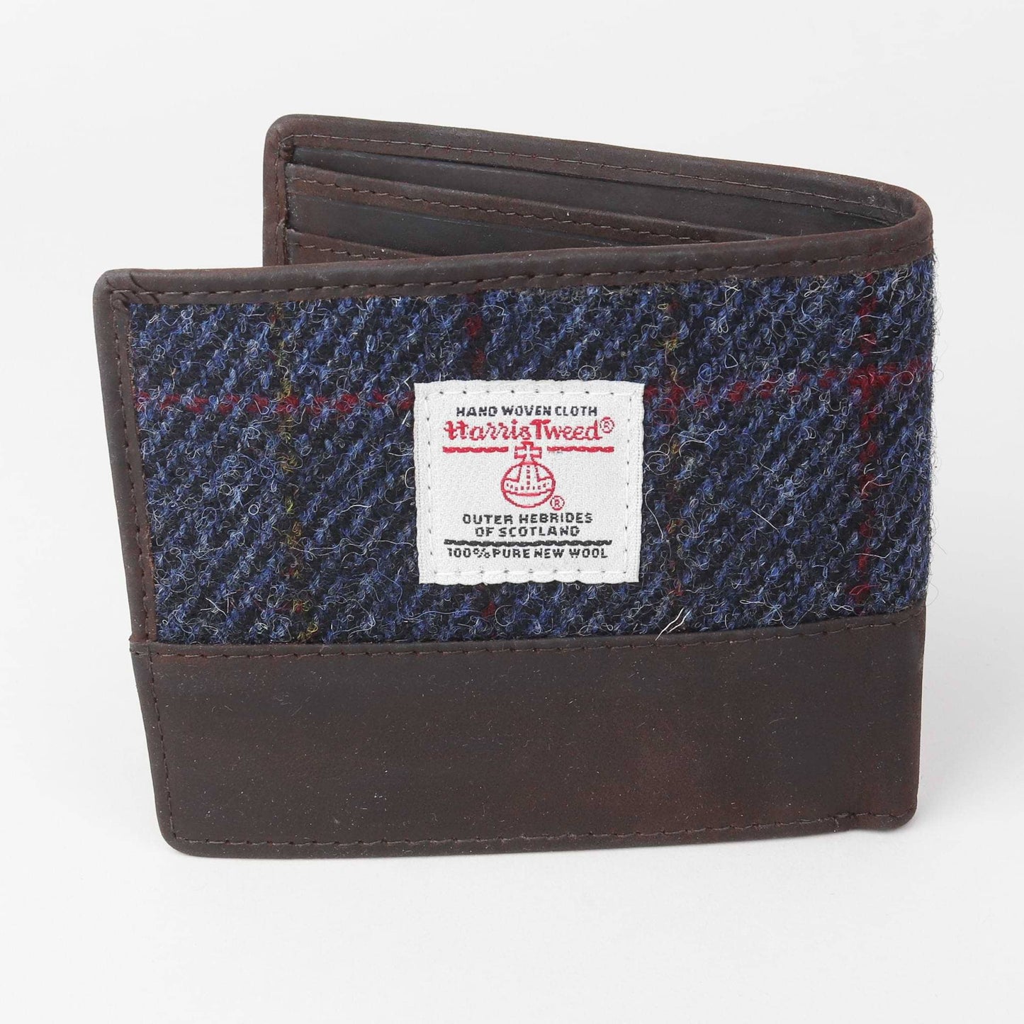 Blue Harris Tweed Wallet - The Red Squirrel