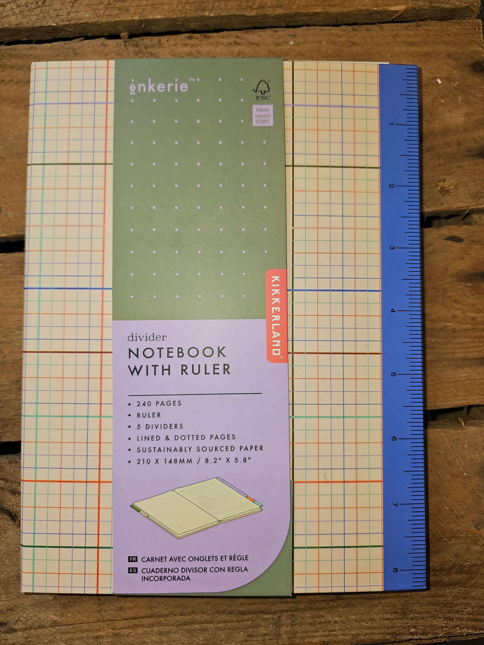 Lined and dotty notebook