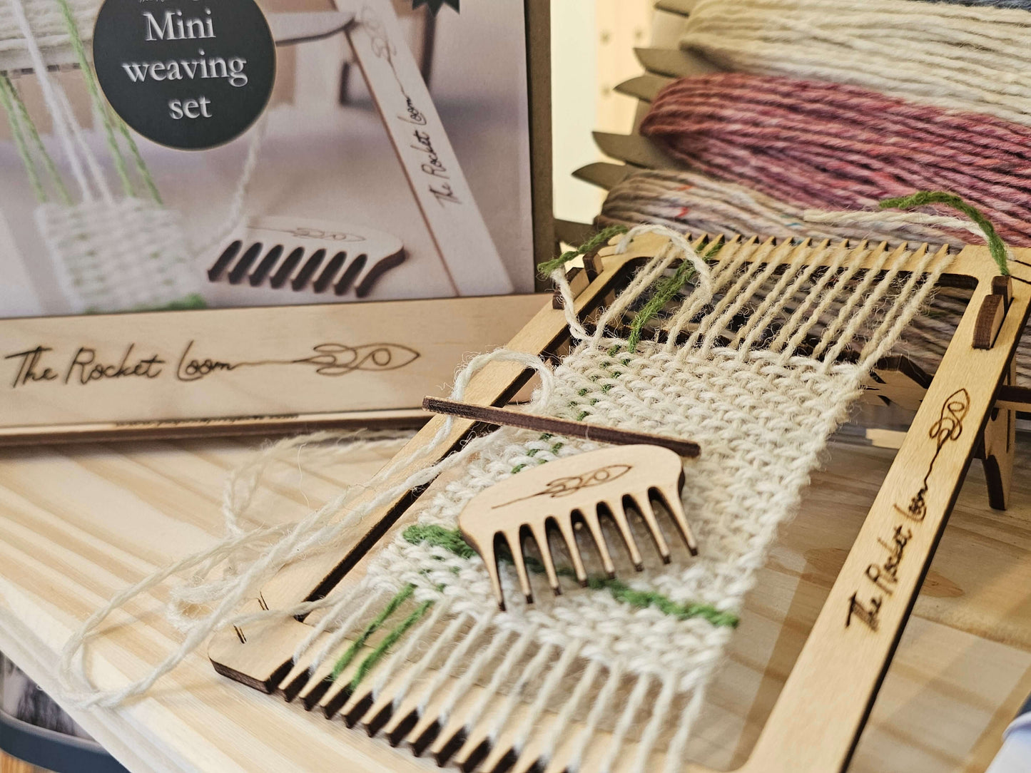 The loom is set up ready to use