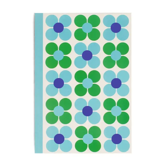 A5 Notebook - Blue And Green Daisy