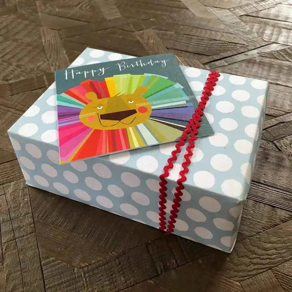 Rainbow Lion Birthday Card - The Red Squirrel