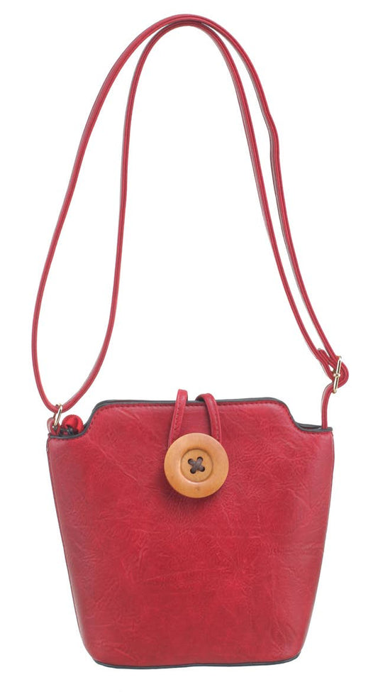 Small Wooden Button Crossbody Bag. - The Red Squirrel