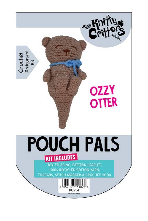 Knitty Critters - Pouch Pals - Ozzy Otter - The Red Squirrel