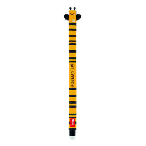 Pen with bee design and 'Bee Different' text on a white background
