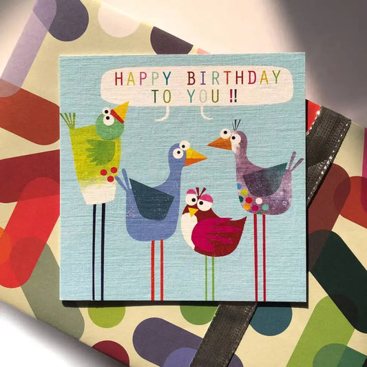 BG17 Birthday Birds Greetings Card
