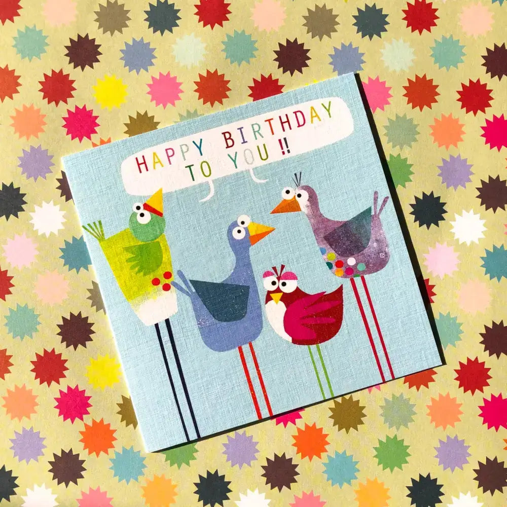 BG17 Birthday Birds Greetings Card