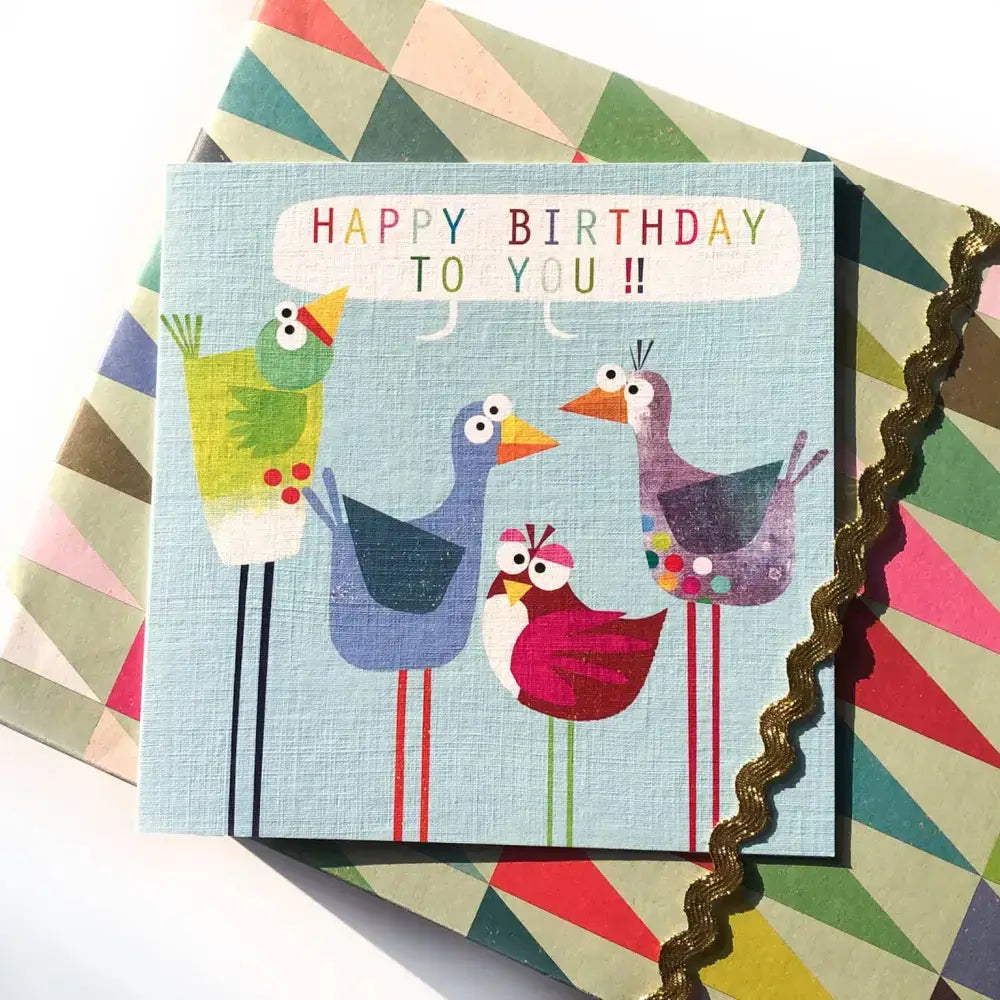 BG17 Birthday Birds Greetings Card