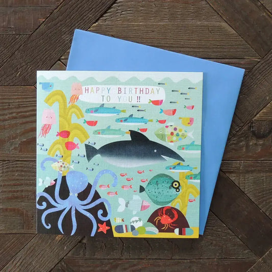 BG18 Underwater Happy Birthday Card