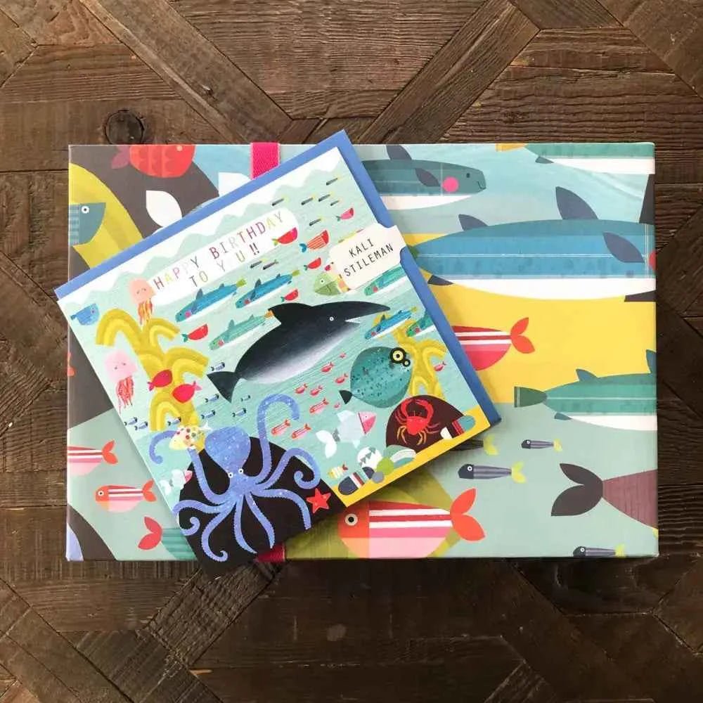 Underwater Happy Birthday Card - The Red Squirrel