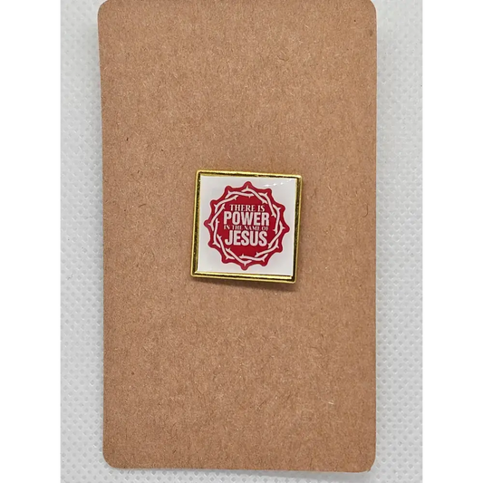 Bible Verses and Christian pin badges - Alloy Power in the name - Pin badges