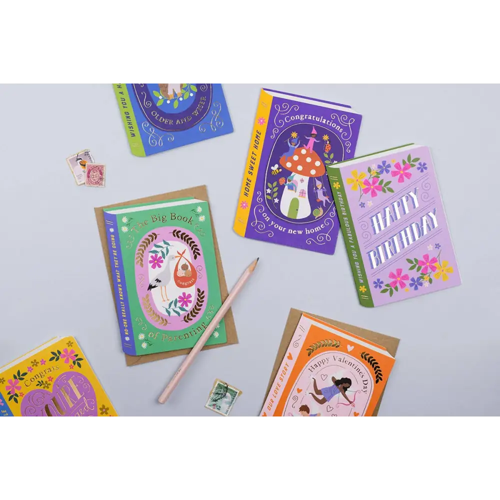 Birthday Book Card | Female Birthday Card | Gold Foil Card