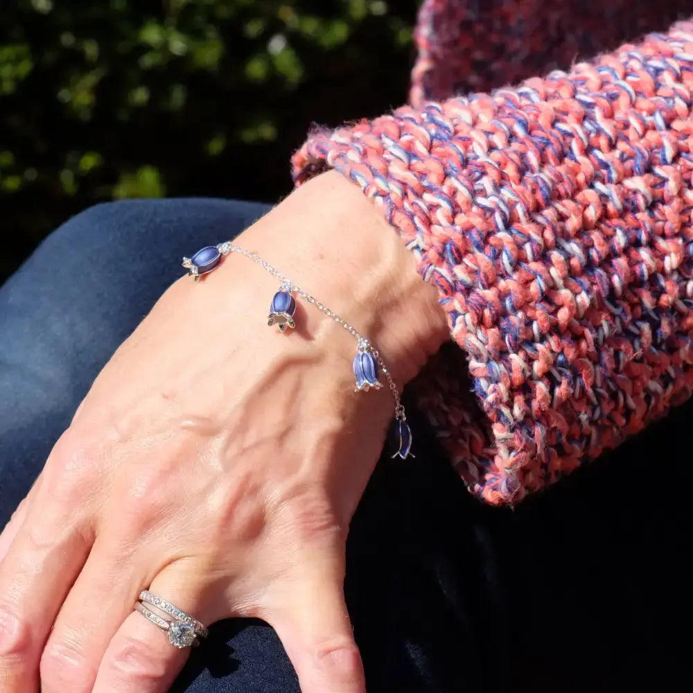 Bluebell Flower Charm Bracelet