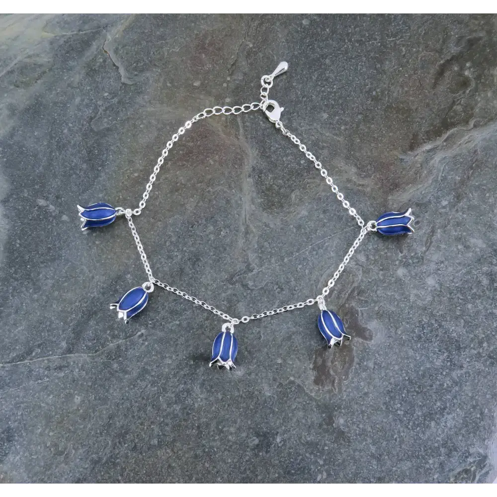 Bluebell Flower Charm Bracelet