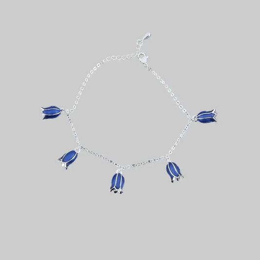 Bluebell Flower Charm Bracelet
