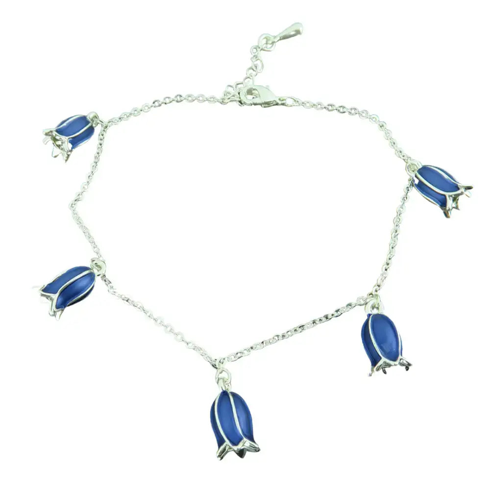 Bluebell Flower Charm Bracelet