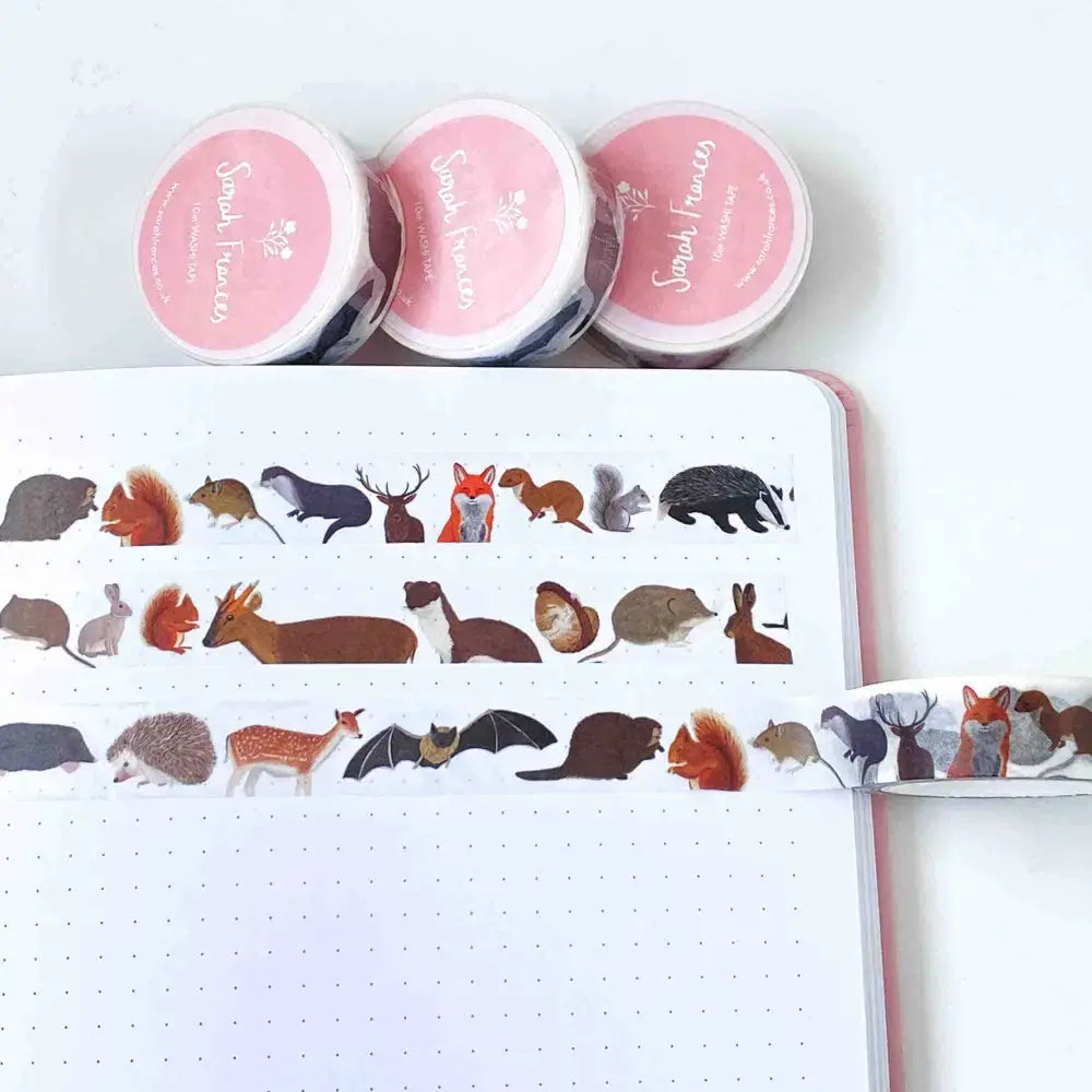 British Mammals Washi Tape