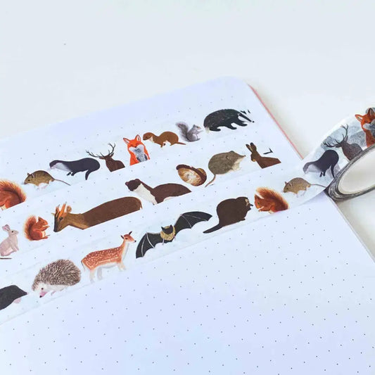 British Mammals Washi Tape