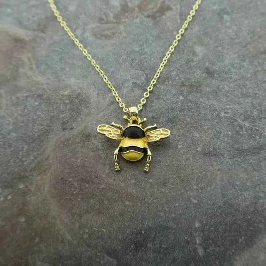 Bumblebee Pendant, Gold Tone - The Red Squirrel