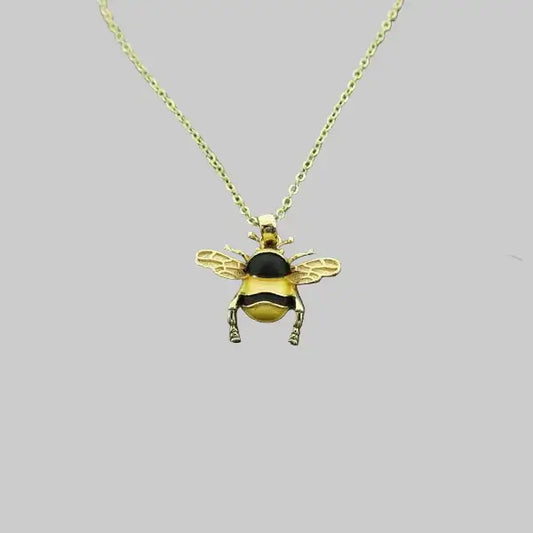 Bumblebee Pendant, Gold Tone