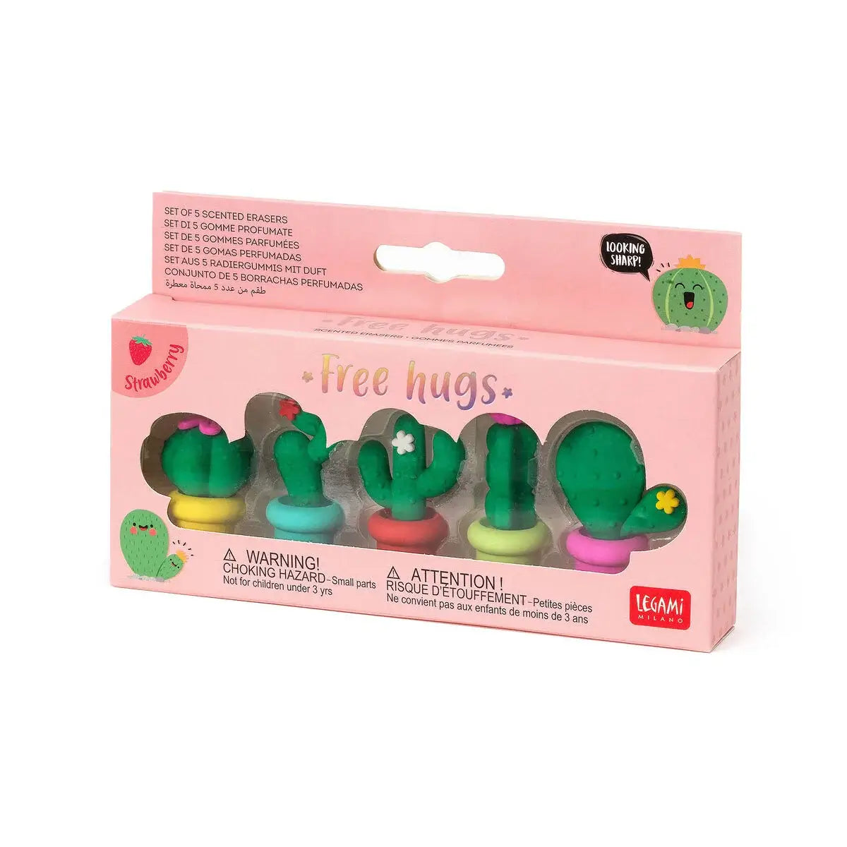 Legami - Set of 5 Scented Erasers - Free Hugs