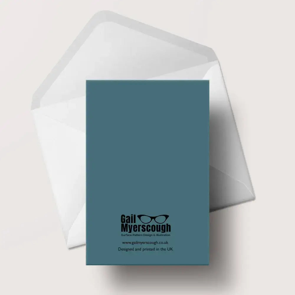 Cassette Recorder Greeting Card - Blue