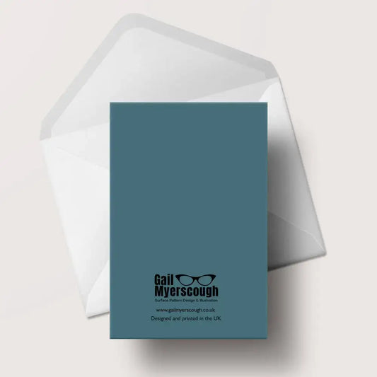 Cassette Recorder Greeting Card - Blue