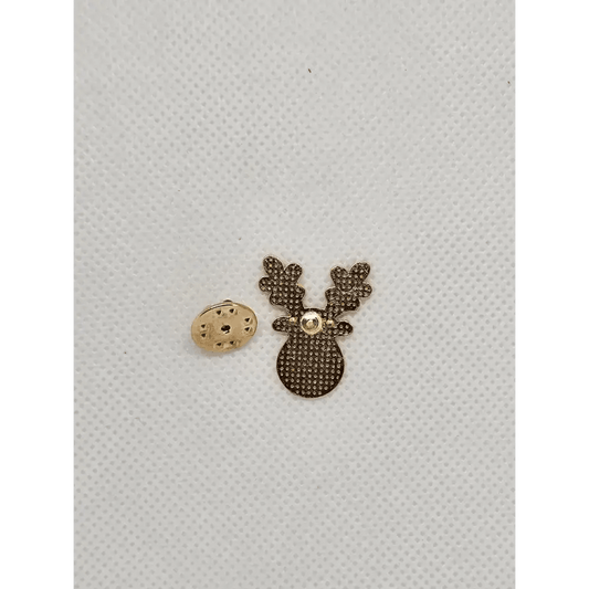Christmas Rudolph reindeer Kawaii pin badge - The Red Squirrel