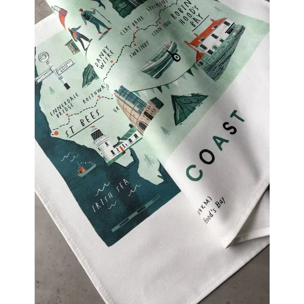 Coast to Coast Tea Towel