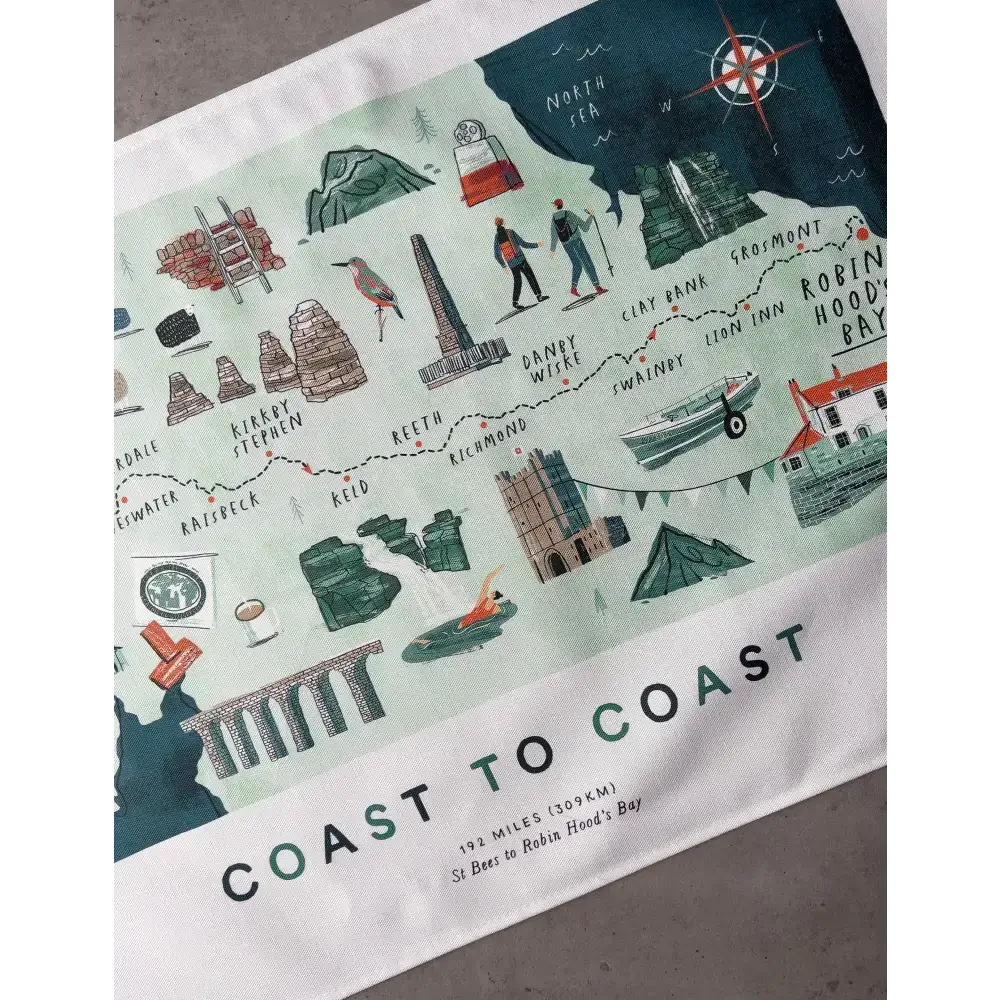 Coast to Coast Tea Towel
