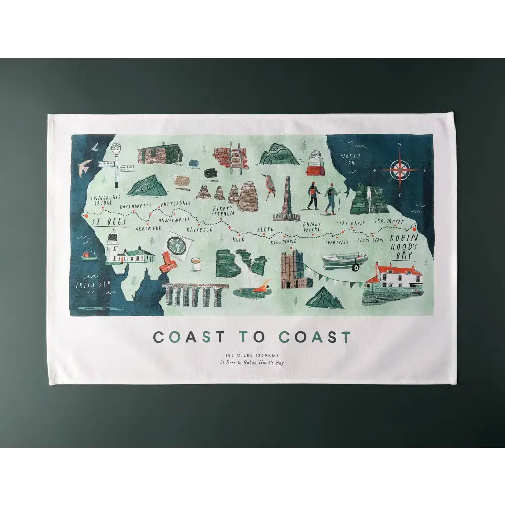 Coast to Coast Tea Towel