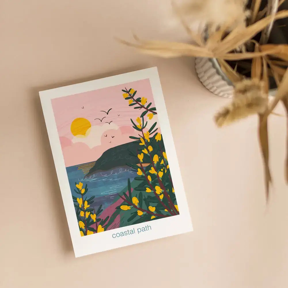Coastal path - greeting card - greetings card