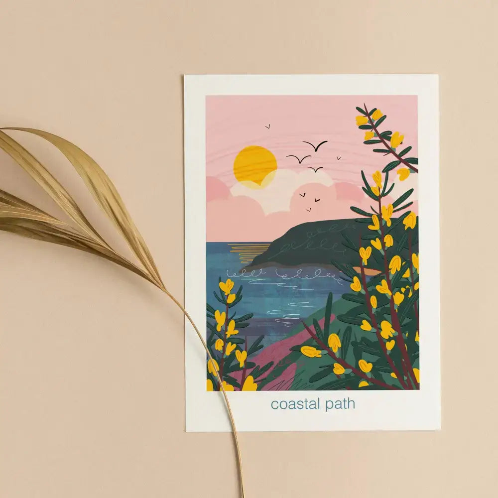 Coastal path - greeting card - greetings card