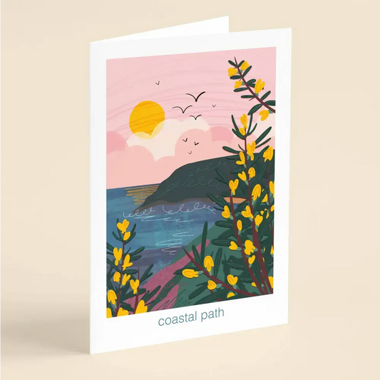 Coastal path - greeting card - greetings card