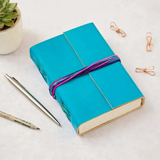 Coloured Leather Journal - Leather String Bound Notebook
