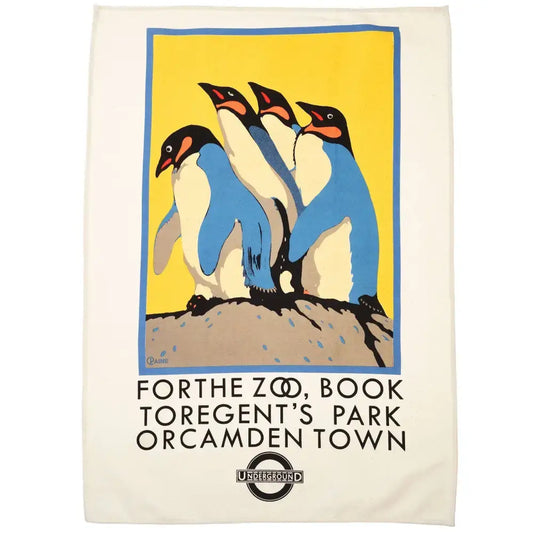 Cotton Tea Towel - TFL Vintage Poster ’For The Zoo...’