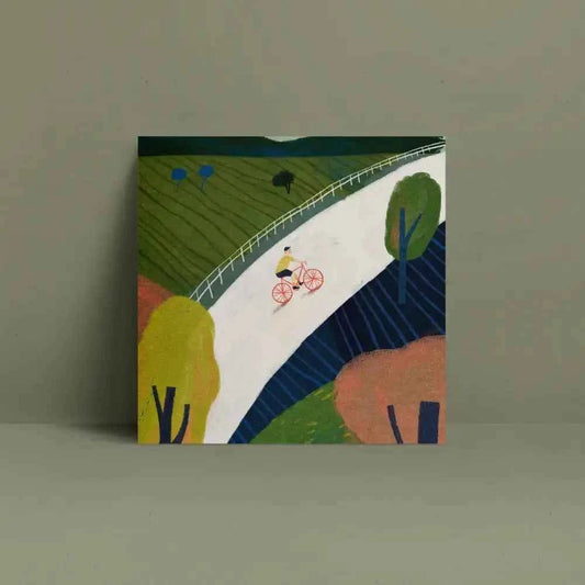 Countryside Cycle Greetings Card - The Red Squirrel