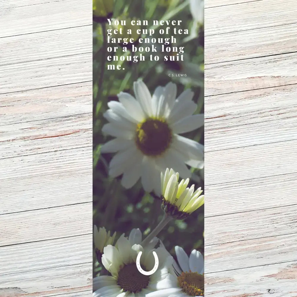 C.S. Lewis literary quote bookmark with floral design, perfect for stylish book lovers.