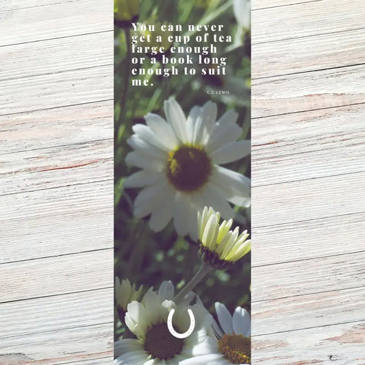 C.S. Lewis literary quote bookmark with floral design, perfect for stylish book lovers.