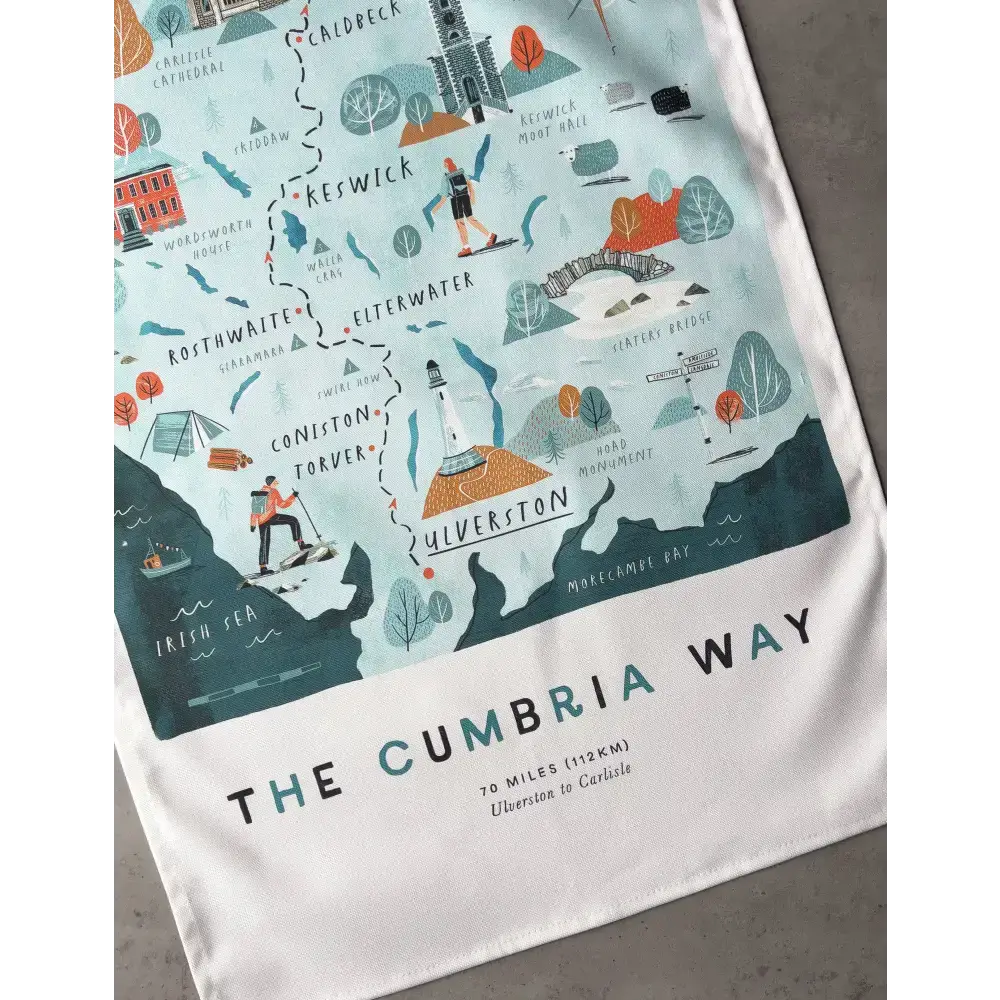 Cumbria Way Tea Towel